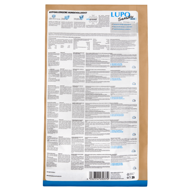 Hipoalerginis begrūdis sausas maistas Lupo Sensitiv 20/8 2