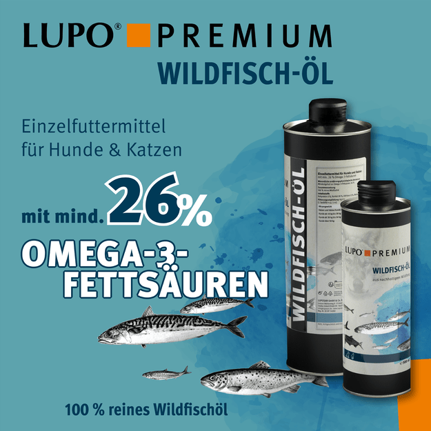 LUPO PREMIUM WILD FISH OIL – laukinės žuvies aliejus šunims ir katėms 2